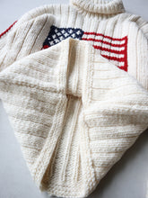 Load image into Gallery viewer, 1980s American Flag Wool Turtle Neck Knit Sweater - L/X
