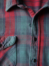 Load image into Gallery viewer, 1980s Distressed OshKosh Shadow Plaid Style Flannel Shirt - XL