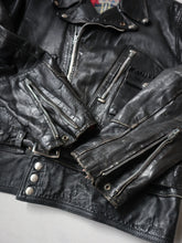 Load image into Gallery viewer, 1960's British Cycle Leathers D Pocket Leather Biker Jacket - M