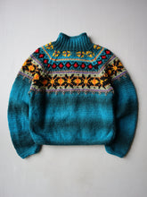 Load image into Gallery viewer, 1980s Made in Ecuador Wool Zip Up Cardigan - S
