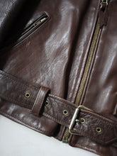 Load image into Gallery viewer, 1970/80s Brown Leather Biker Jacket - L