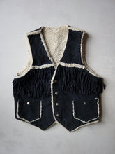 Load image into Gallery viewer, 1970s Suede Leather Sherpa Lined Western Vest - M