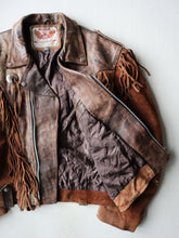 Load image into Gallery viewer, 1990s Western Fringe Rodeo Leather Jacket - XL