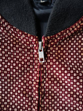 Load image into Gallery viewer, 1980s Burgundy Dotted Bomber Jacket - XS