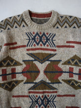 Load image into Gallery viewer, 1980s Geometric Knit Sweater - M