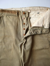 Load image into Gallery viewer, 1940s Distressed U.S Army Chino Trousers - 32"