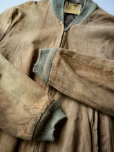 Load image into Gallery viewer, 1960s Distressed Bermans Suede Bomber Leather Jacket - L