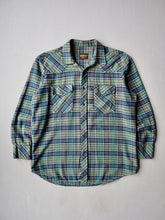 Load image into Gallery viewer, 1980s Roebucks Western Pearl Snap Flannel Shirt - L