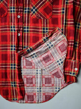 Load image into Gallery viewer, 1970s Distressed Gaddi Plaid Flannel Shirt - M