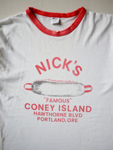 Load image into Gallery viewer, 1980s Nick's Famous Coney Island Champion Ringer T-Shirt - M