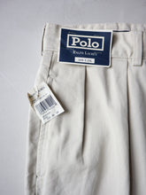 Load image into Gallery viewer, 1990s Deadstock Polo Ralph Lauren Pleated Chino Pants - 34"