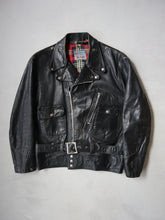 Load image into Gallery viewer, 1960's British Cycle Leathers D Pocket Leather Biker Jacket - M