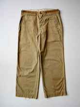 Load image into Gallery viewer, 1940s Distressed U.S Army Chino Trousers - 32"