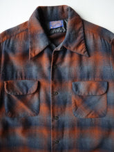 Load image into Gallery viewer, 1960s Pendleton Shadow Plaid Loop Collar Wool Flannel - L