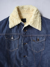 Load image into Gallery viewer, 1970s Sears Roebucks Sherpa Lined Denim Jacket - L/XL