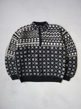 Load image into Gallery viewer, 1980's L.L. Bean Nordic Wool Henley Style Knit Sweater - M/L