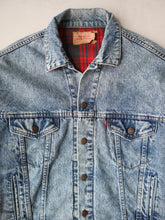 Load image into Gallery viewer, 1980s Made in USA Levi's Flannel Lined Denim Jacket - L
