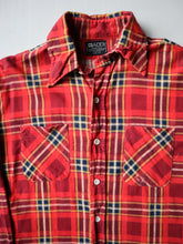 Load image into Gallery viewer, 1970s Distressed Gaddi Plaid Flannel Shirt - M