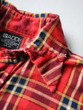 Load image into Gallery viewer, 1970s Distressed Gaddi Plaid Flannel Shirt - M