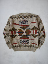 Load image into Gallery viewer, 1980s Geometric Knit Sweater - M
