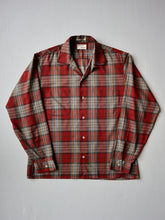 Load image into Gallery viewer, 1960s Plaid Loop Collar Shirt by Truval - M
