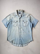 Load image into Gallery viewer, 1980s Thrashed Wrangler Chambray Shirt - L/XL