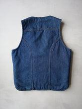Load image into Gallery viewer, 1970's Wrangler Sherpa Lined No-Fault Denim Vest - M