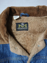 Load image into Gallery viewer, 1970s Maverick Blue Bell Lined Denim Jacket with Corduroy Collar - M