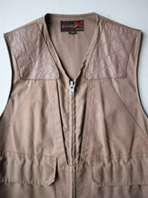 Load image into Gallery viewer, 1960s 10-X Canvas & Leather Hunting Vest - L