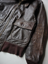 Load image into Gallery viewer, 1970s U.S Navy G-1 Leather Flight Jacket - M