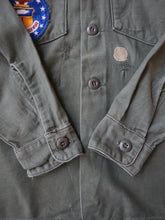 Load image into Gallery viewer, 1970's U.S Army OG-107 Patched Shirt - S