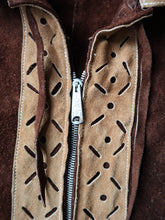 Load image into Gallery viewer, 1970's Velasco Suede Leather Poncho - One Size