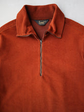 Load image into Gallery viewer, 1970's Lee 1/4 Zip Velour Long Sleeve - XL