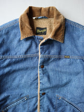 Load image into Gallery viewer, 1970s Wrangler Lined Denim Jacket with Corduroy Collar - M