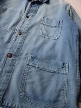 Load image into Gallery viewer, 1960s Faded French Chore with 13 Star Buttons - M/L