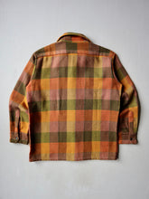 Load image into Gallery viewer, 1960s Holiday Sportswear Plaid Wool Loop Collar Shirt - M