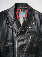 Load image into Gallery viewer, 1960's British Cycle Leathers D Pocket Leather Biker Jacket - M