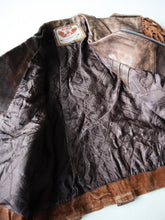 Load image into Gallery viewer, 1990s Western Fringe Rodeo Leather Jacket - XL