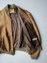 Load image into Gallery viewer, 1960s Distressed Bermans Suede Bomber Leather Jacket - L
