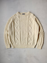Load image into Gallery viewer, Lands End Wool Cable Knit Sweater - XL