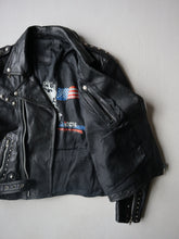 Load image into Gallery viewer, 1990s Studded Leather Biker Jacket - M