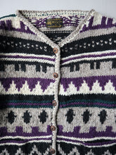 Load image into Gallery viewer, Made in Ecuador Rey Wear Wool Hand Knit Cardigan - XL