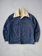 Load image into Gallery viewer, 1970's Roebucks Sherpa Lined Denim Jacket - M/L
