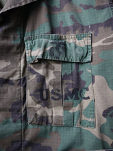 Load image into Gallery viewer, 1970's USMC Stencilled Camo Ripstop Field Shirt - S