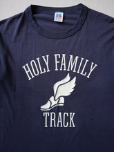Load image into Gallery viewer, 1980s Faded Holy Family Track T-Shirt - S