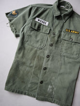 Load image into Gallery viewer, 1950s Thrashed U.S Army OG-107 Fatigue Shirt - S