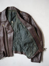 Load image into Gallery viewer, 1970/80s Brown Leather Biker Jacket - L