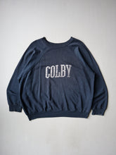 Load image into Gallery viewer, 1980s Thin & Distressed Colby College Raglan Sweatshirt - XL