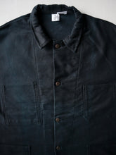 Load image into Gallery viewer, 1980s French Black Moleskin Chore Jacket - XL