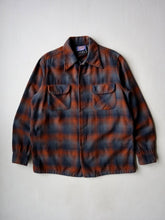 Load image into Gallery viewer, 1960s Pendleton Shadow Plaid Loop Collar Wool Flannel - L